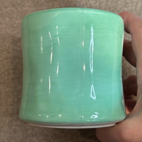 ANTHROPOLOGIE Green Monogram 'S' Ceramic Mug NEW WITH TAG - Picture 5 of 8